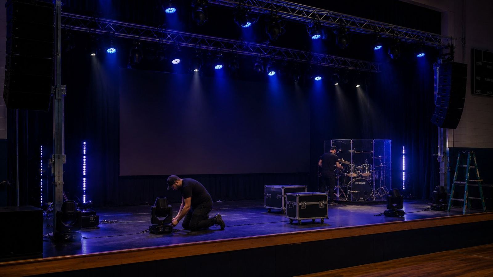 Mobile church setup and installation in progress
